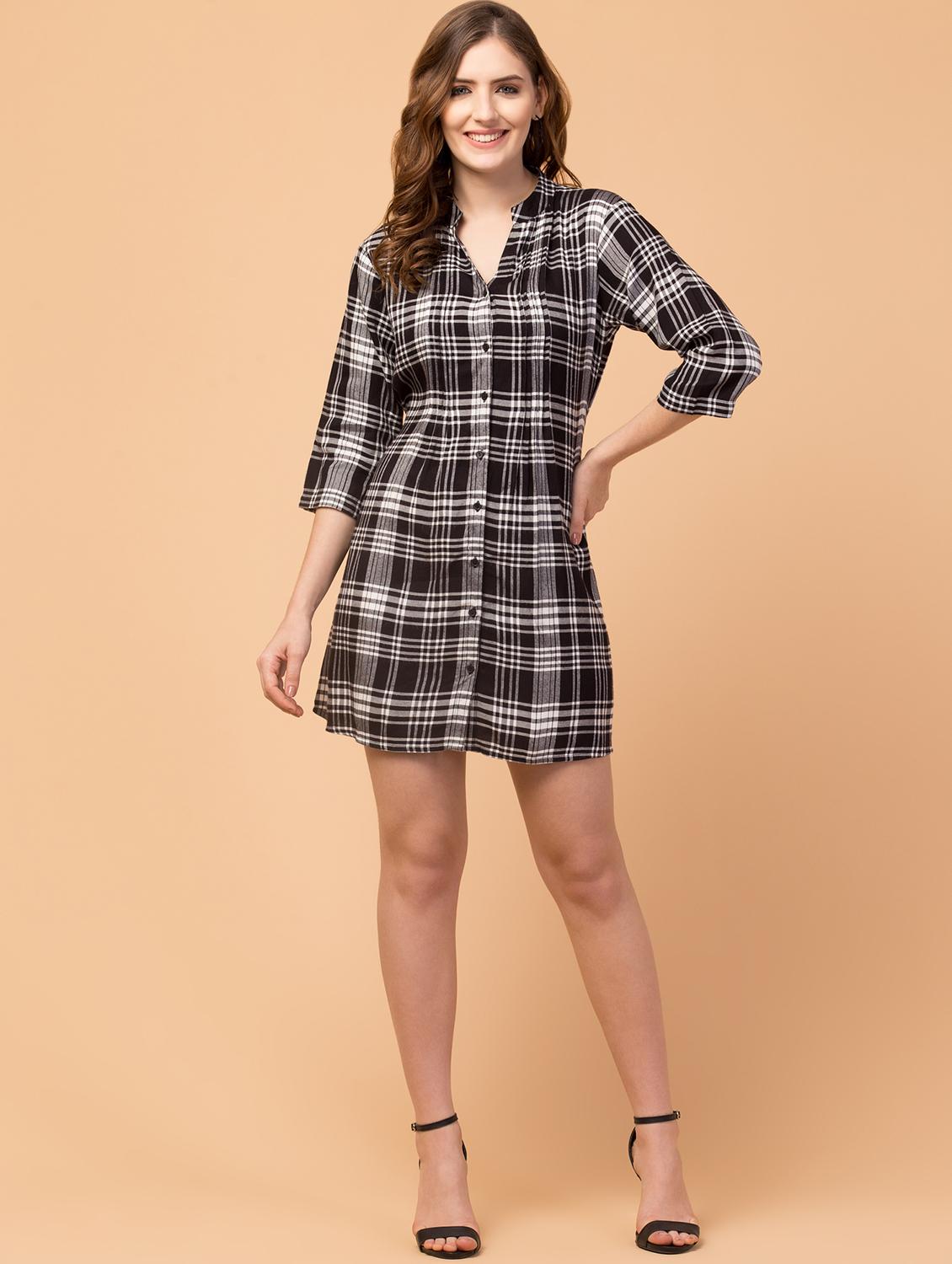 women's  checks dress - 18421020 -  Zoom Image - 0