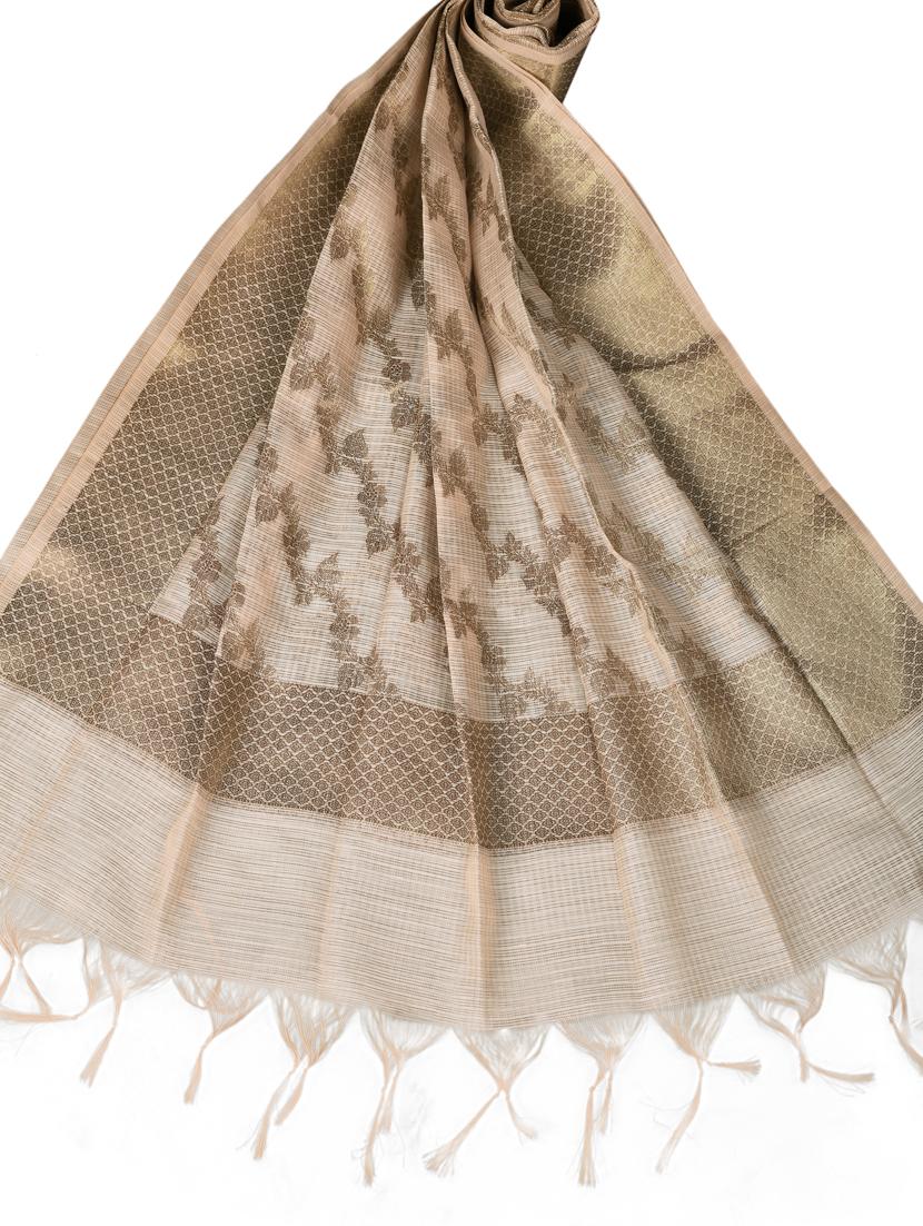 beige chanderi dupatta - 18421145 - Standard Image - 2