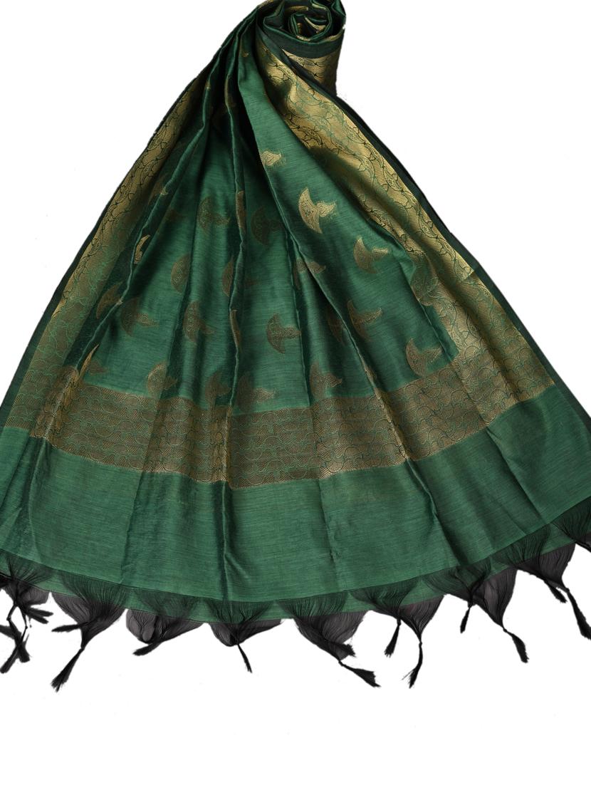 green chanderi dupatta - 18421159 - Standard Image - 2