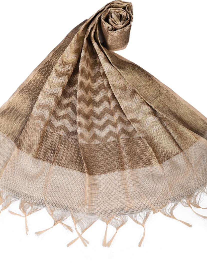 beige chanderi dupatta - 18421168 - Standard Image - 2