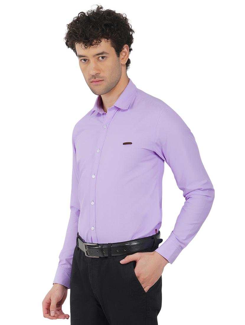 purple solid casual shirt - 18421364 - Standard Image - 2