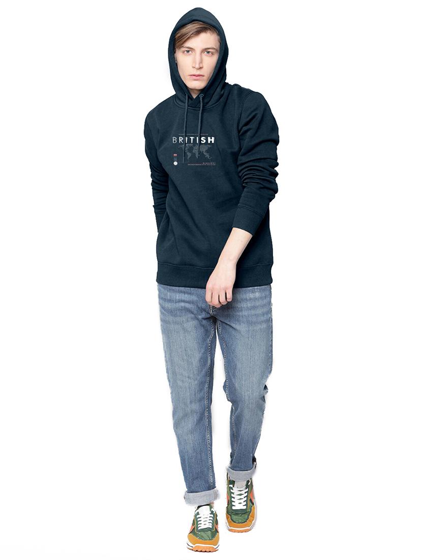blue chest print sweatshirt - 18421557 - Standard Image - 2