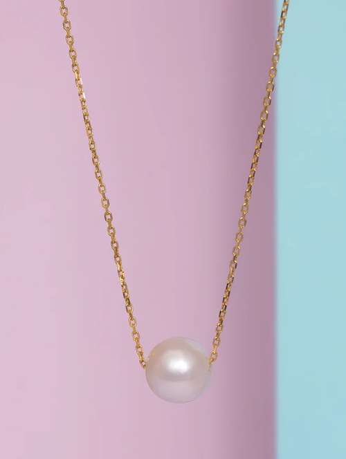 designer gold plated pearl stylish chain - 18422045 - Standard Image - 0