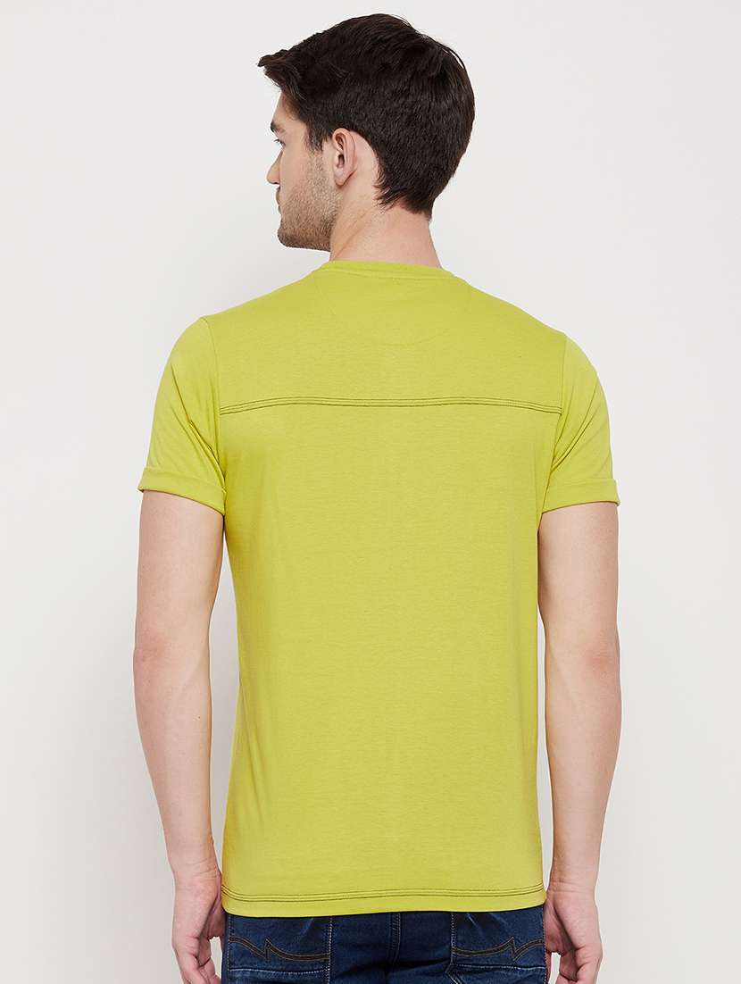 yellow chest-print t-shirt - 18422168 - Standard Image - 2