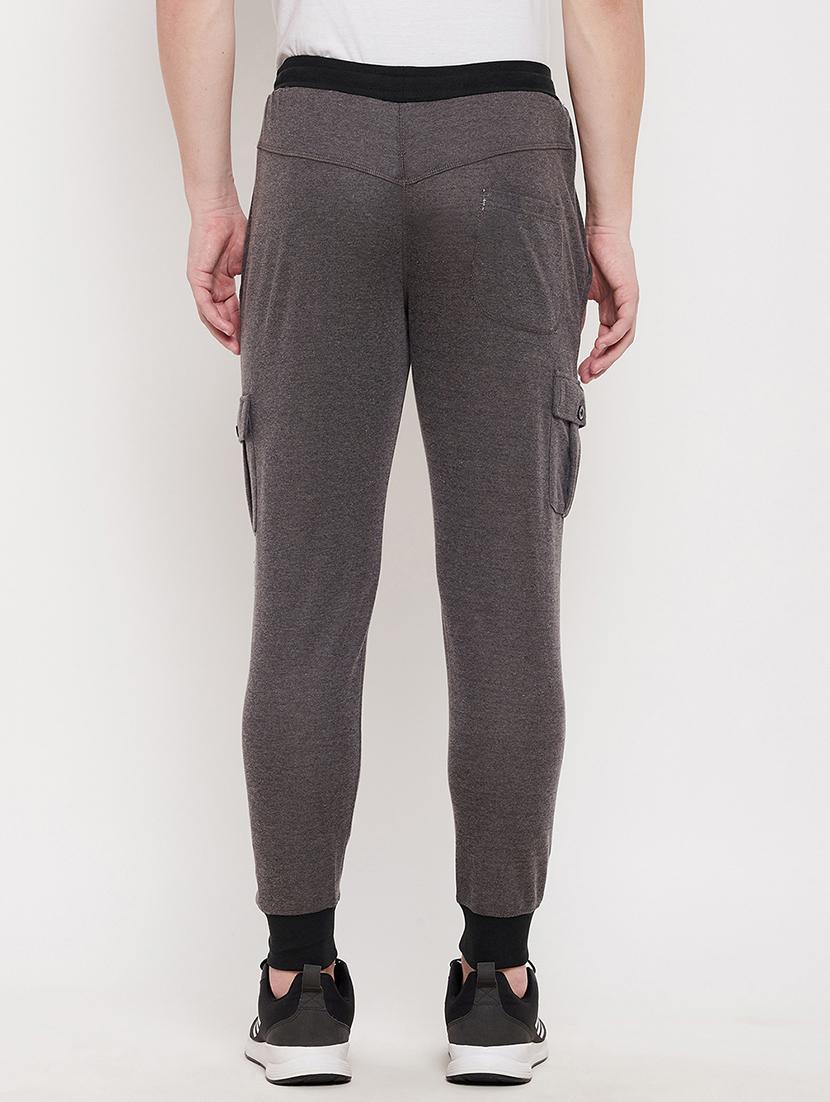 grey solid track pant - 18422198 - Standard Image - 2