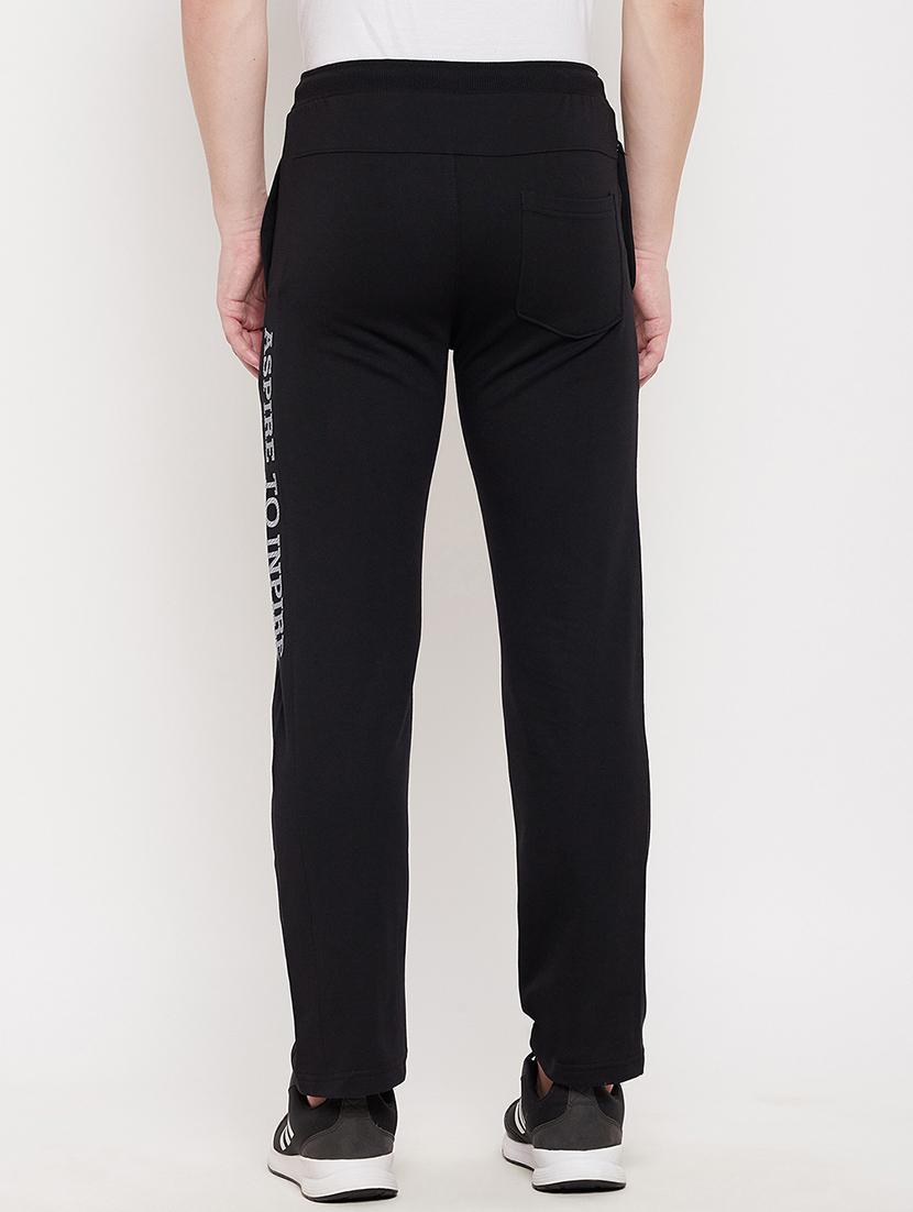 black solid track pant - 18422200 - Standard Image - 2