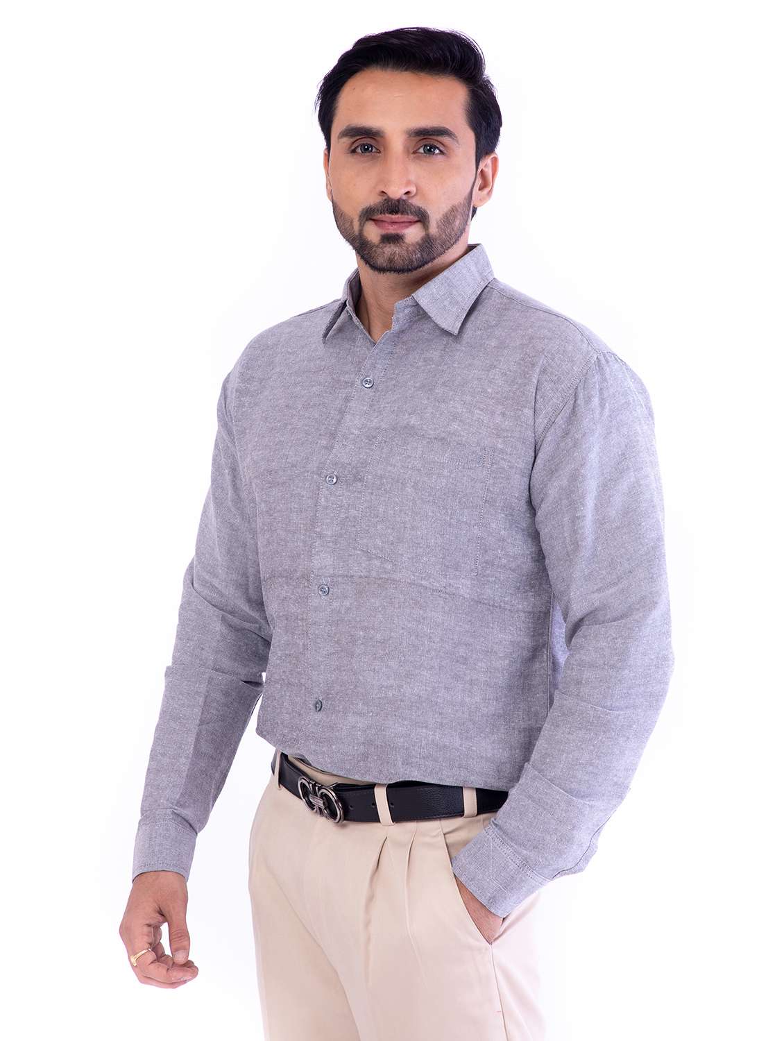 Mens Solid Casual Shirt - 18423051 -  Standard Image - 2