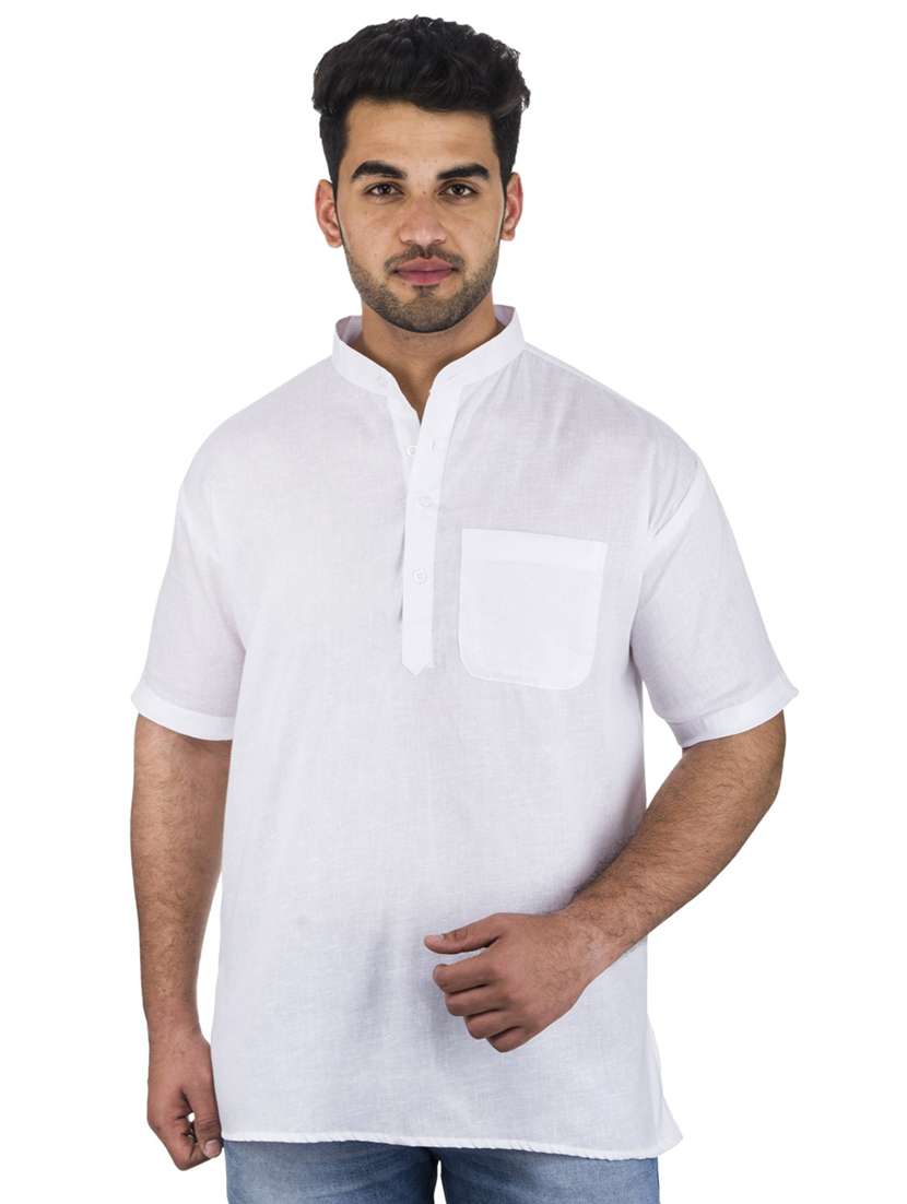 white solid kurta
