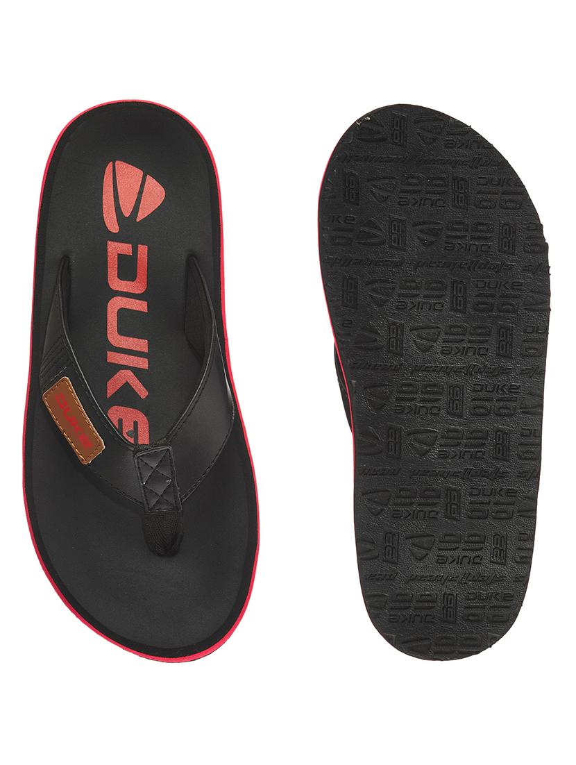 black pu slip on flip flops - 18423726 - Standard Image - 2