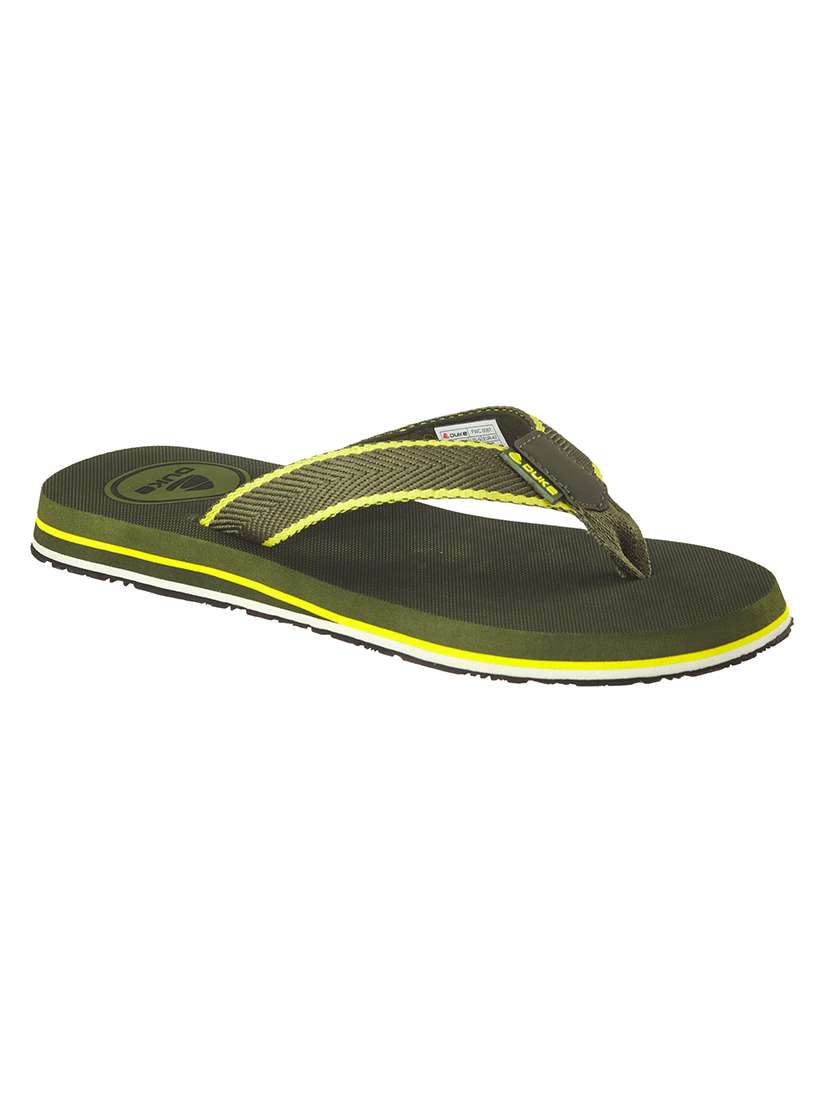 green pu slip on flip flops