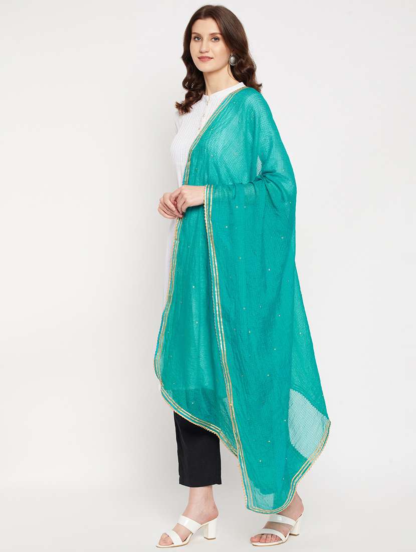 gota work plain dupatta - 18423842 -  Standard Image - 2