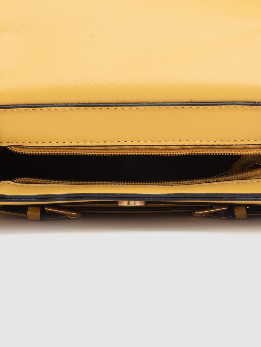 yellow solid regular handbag - 18424331 - Standard Image - 2