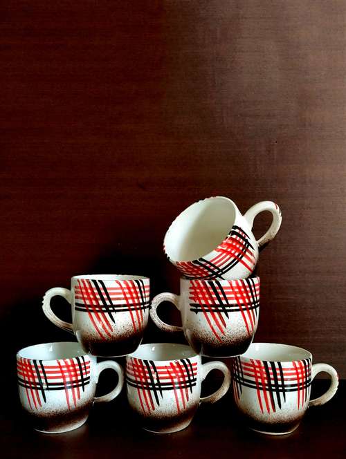 sudoku series set of 6 beautiful cups | cup set | tea cups | set of 6 cups - 18424435 -  Standard Image - 0