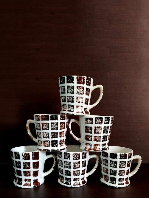 designer set of 6 cups | cup set | tea cups | coffee cups | ceramic - 18424442 - Standard Image - 0