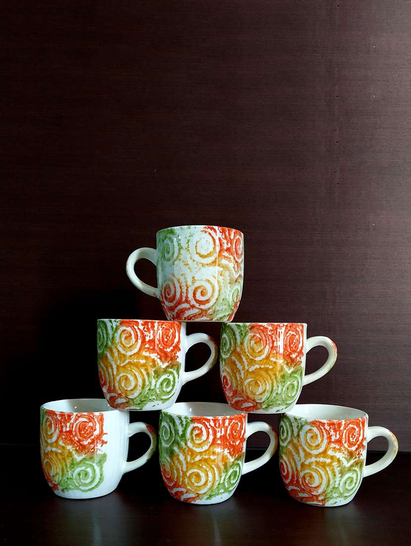 colors-of-life series set of 6 cups | cup set | tea cups | coffee cups | ceramic - 18424443 -  Zoom Image - 0