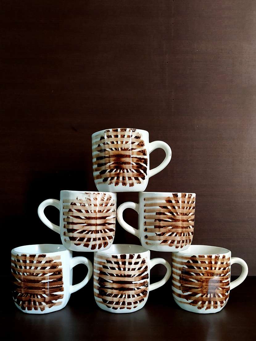 artistic set of 6 tea cups | cup set | tea cups | set of 6 cups