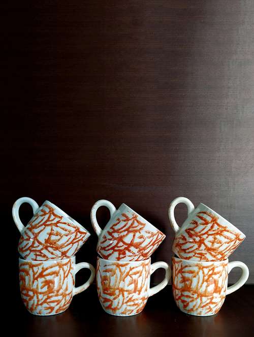blossom series set of 6 tea / coffee cups | cup set | tea cups | set of 6 cups - 18424447 - Standard Image - 0