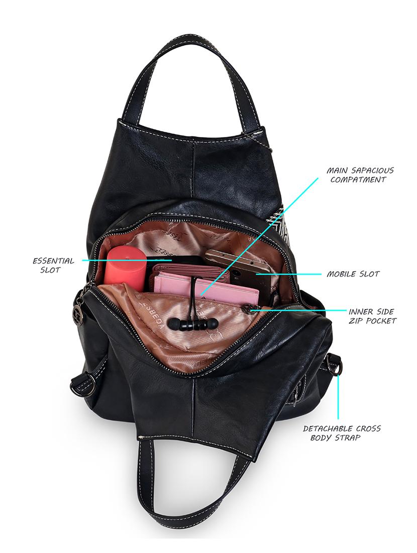 black floral regular backpack - 18424721 - Standard Image - 2