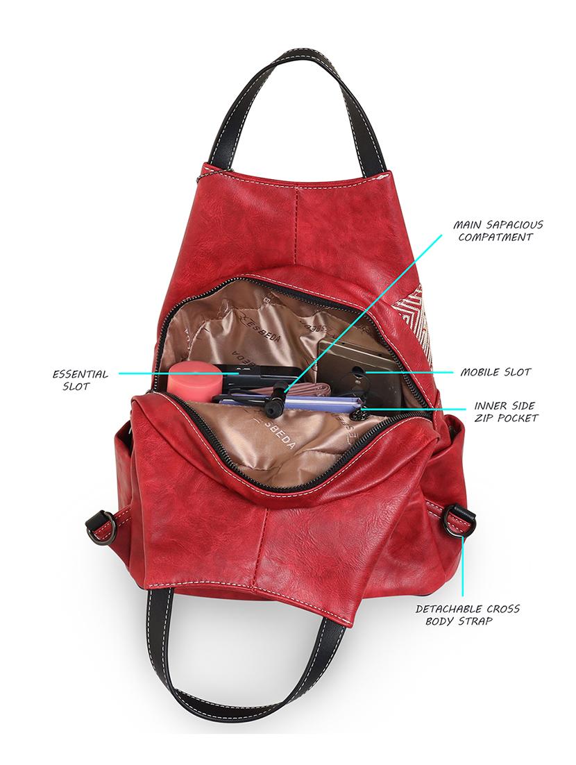red floral regular backpack - 18424722 - Standard Image - 2