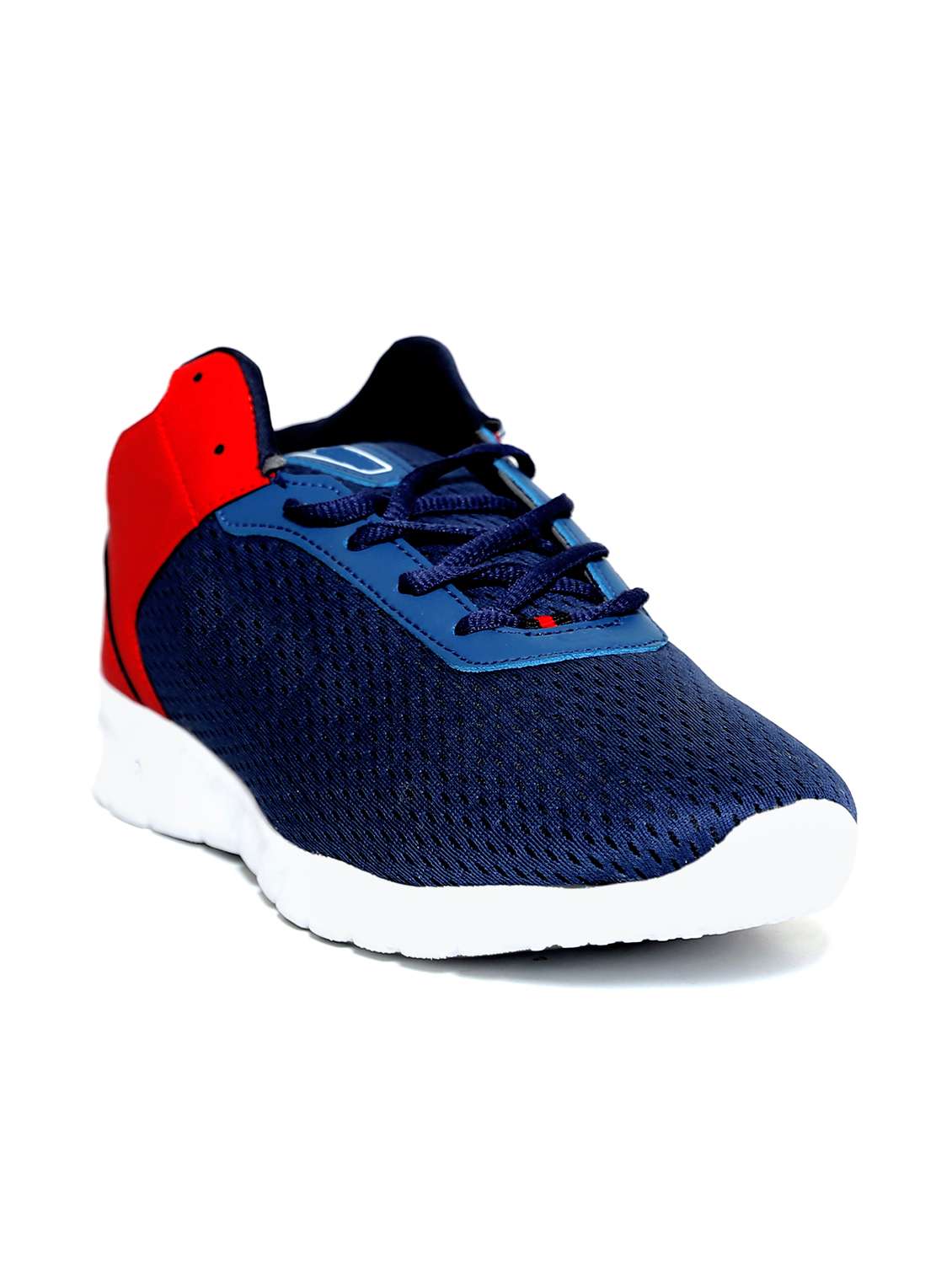 blue lace up sport shoe