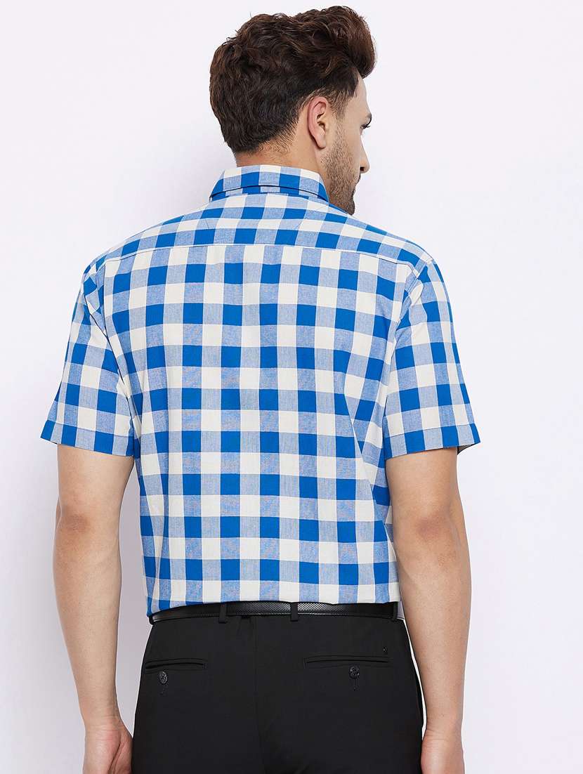 mens checks formal shirt - 18425367 - Standard Image - 2