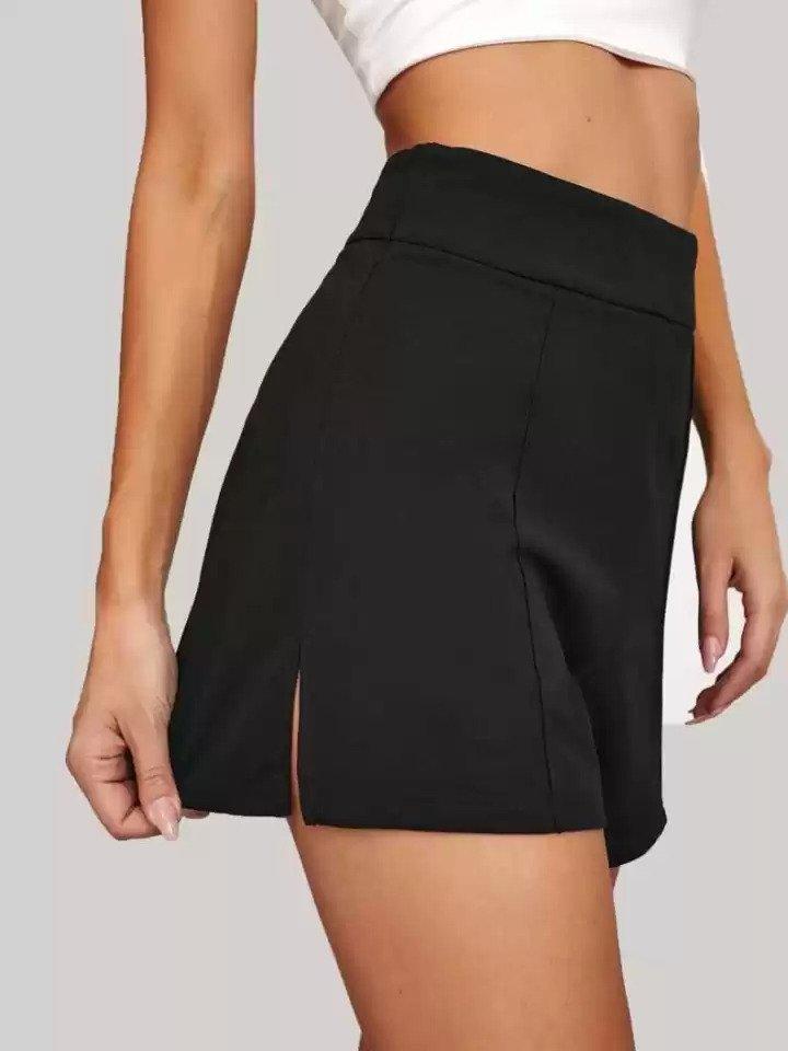 vedrid solid women black regular shorts - 18425807 - Standard Image - 2