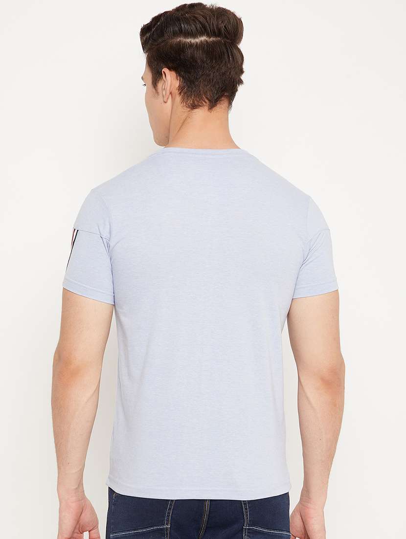 light blue front print t-shirt - 18425886 - Standard Image - 2