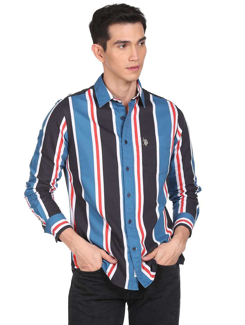 mens stripes casual shirt