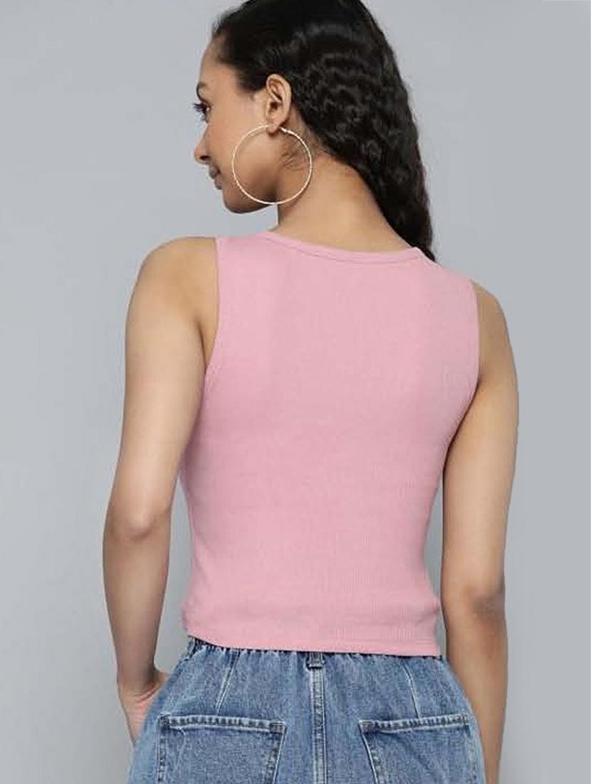 women's crop square neck top - 18426365 - Standard Image - 2