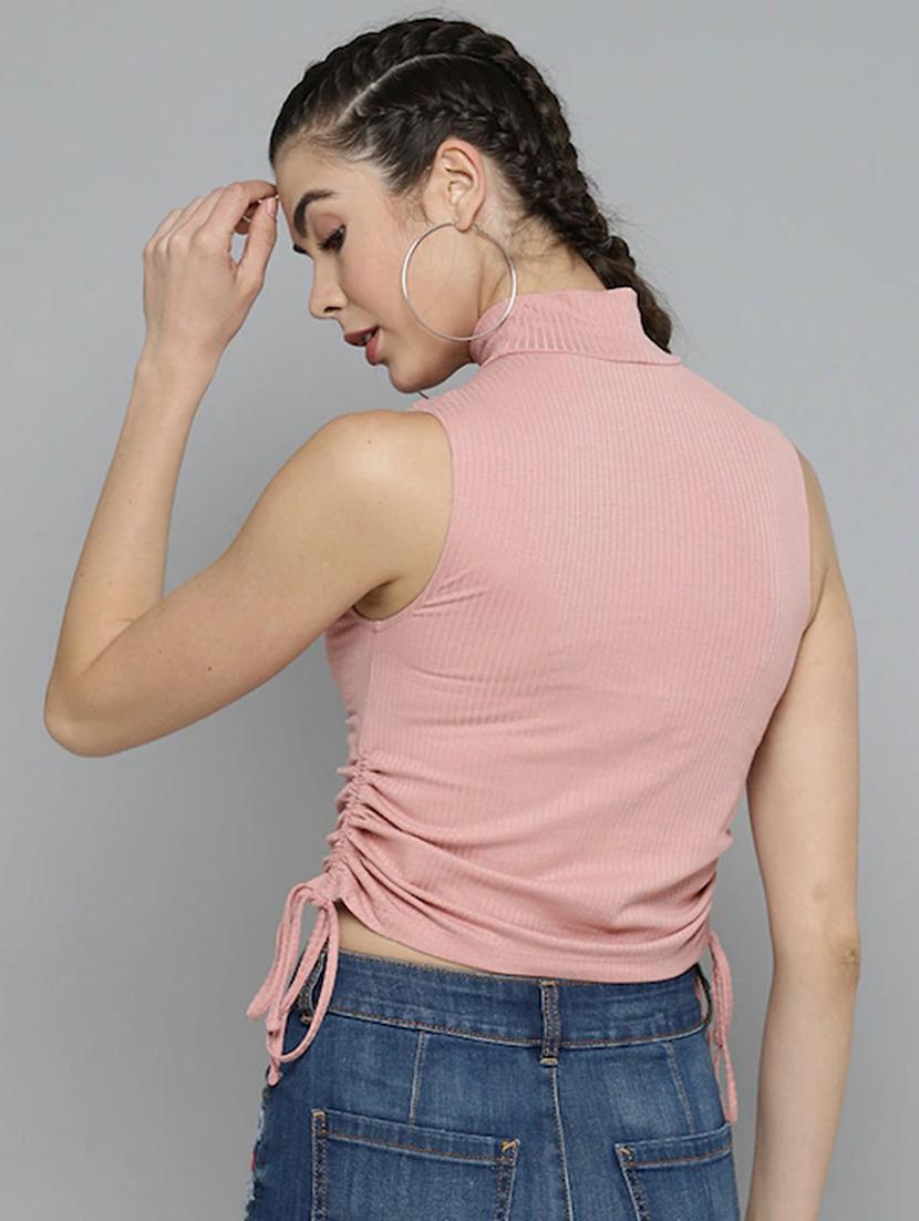 women's crop high neck top - 18426373 - Standard Image - 2