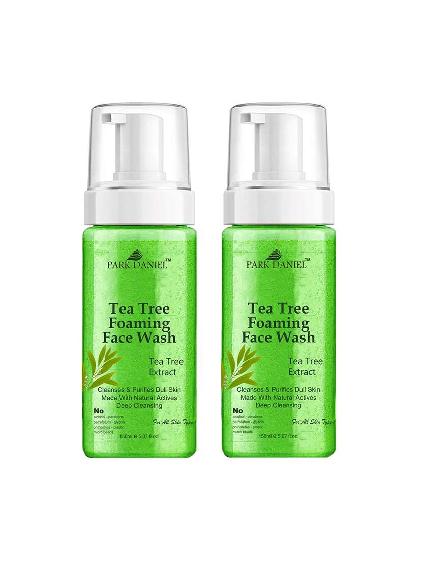 park daniel herbal tea tree foaming face wash combo pack of 2 of 150 ml(300 ml)