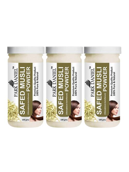park daniel premium safed musli powder combo pack 3 bottles of 100 gms(300 gms) - 18427248 - Standard Image - 0