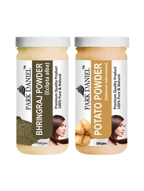 park daniel 100% pure & natural bhringraj powder & potato powder combo pack of 2 jars of 100 gms(200 gms) - 18427524 - Standard Image - 0