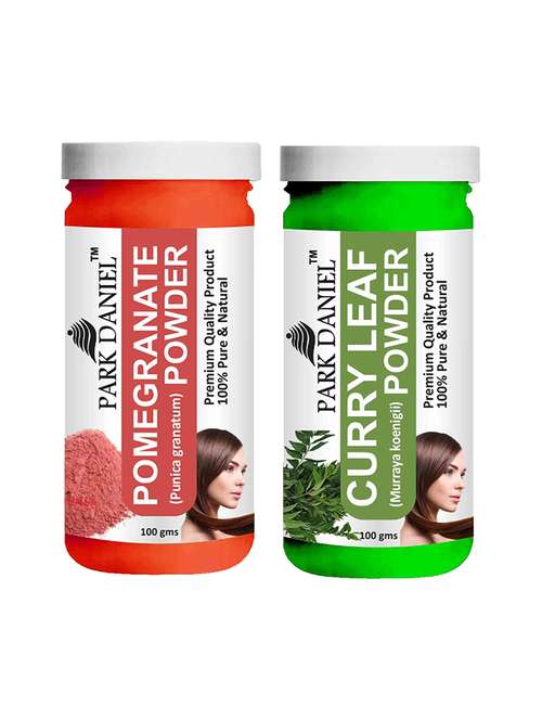 park daniel 100% pure & natural pomegranate powder & curry leaf powder combo pack of 2 jars of 100 gms(200 gms) - 18427829 - Standard Image - 0