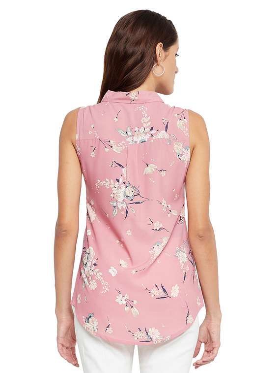 curved hem floral shirt - 18429475 -  Standard Image - 2