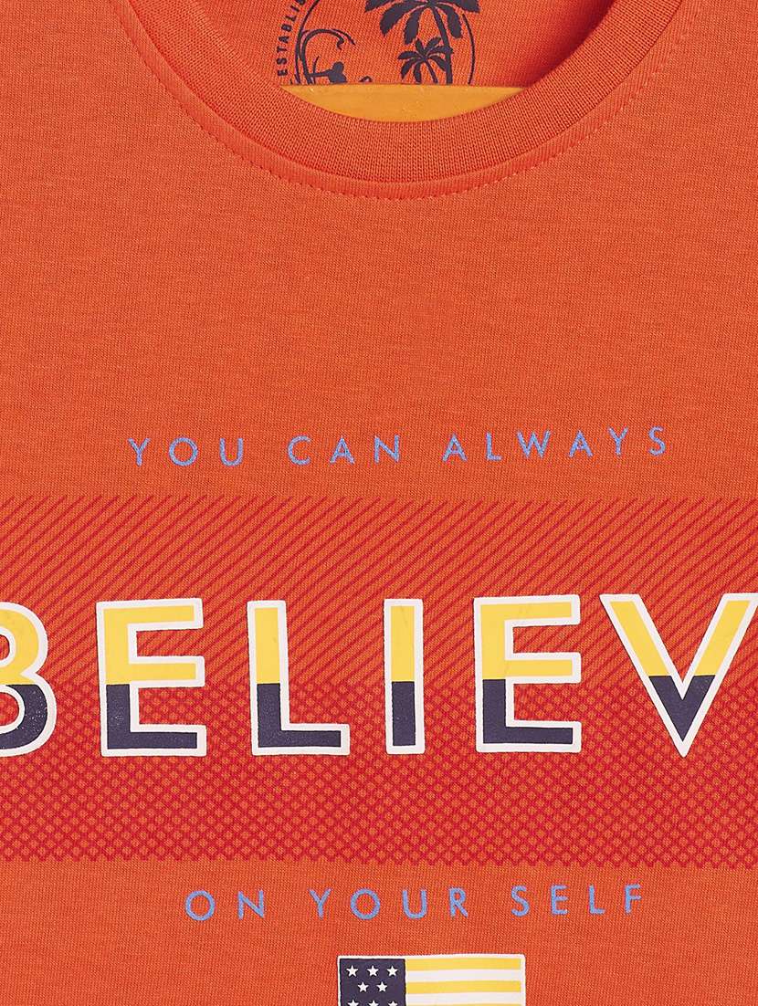 orange printed t-shirt - 18429920 - Standard Image - 2
