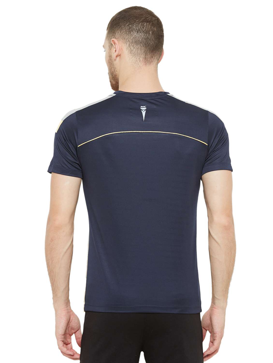 navy blue printed t-shirt - 18430027 - Standard Image - 2