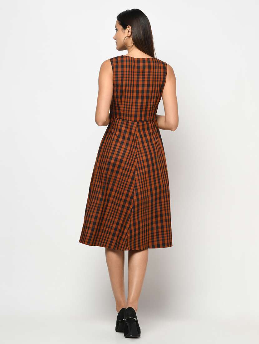 women's fit & flare printed dress - 18430164 -  Standard Image - 2