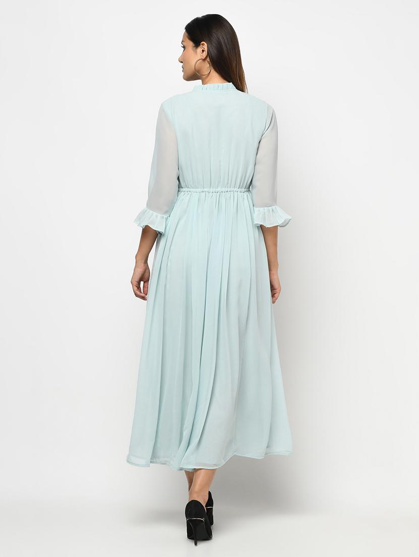 women's fit & flare solid dress - 18430165 - Standard Image - 2