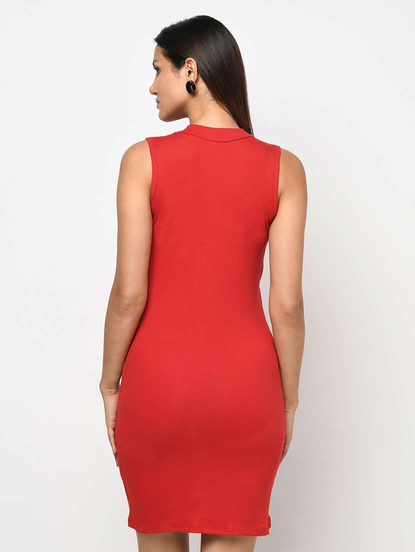 women's bodycon solid dress - 18430175 -  Standard Image - 2