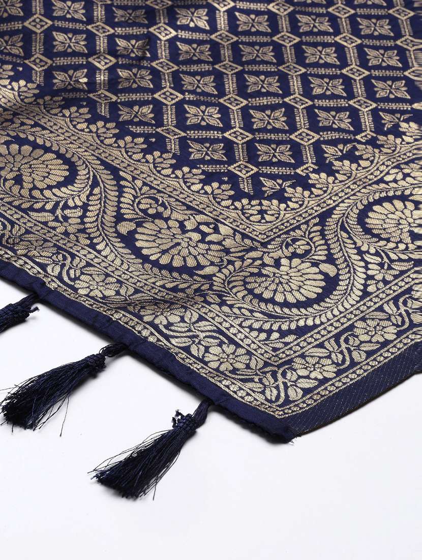 navy art silk dupatta - 18430470 -  Standard Image - 2