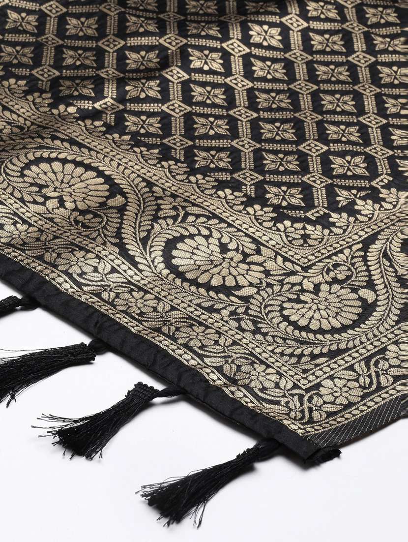 black art silk dupatta - 18430474 -  Standard Image - 2