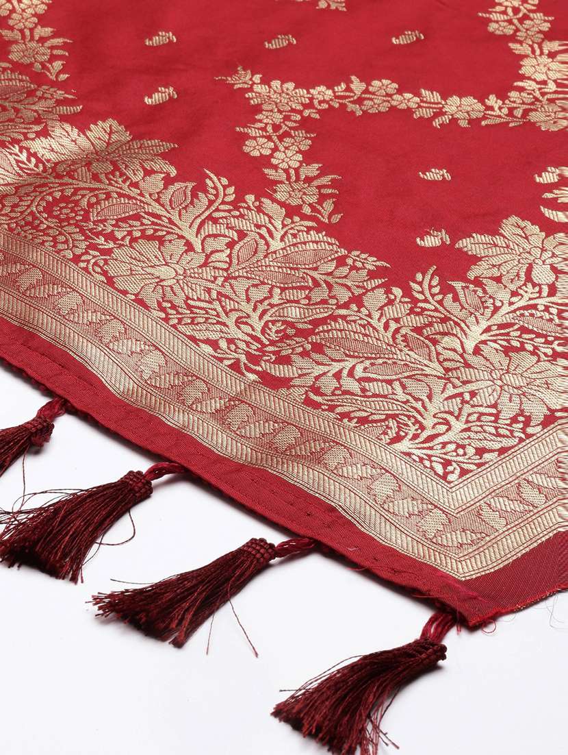 red art silk dupatta - 18430489 -  Standard Image - 2