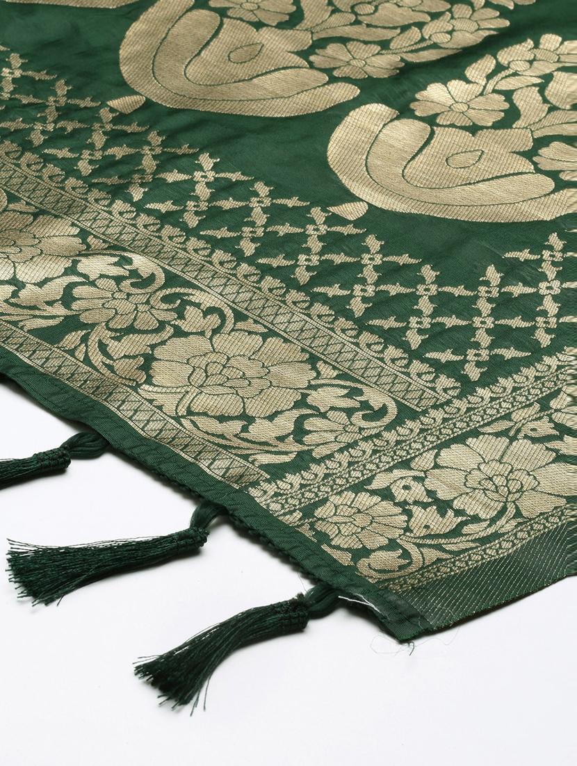 green art silk dupatta - 18430503 - Standard Image - 2