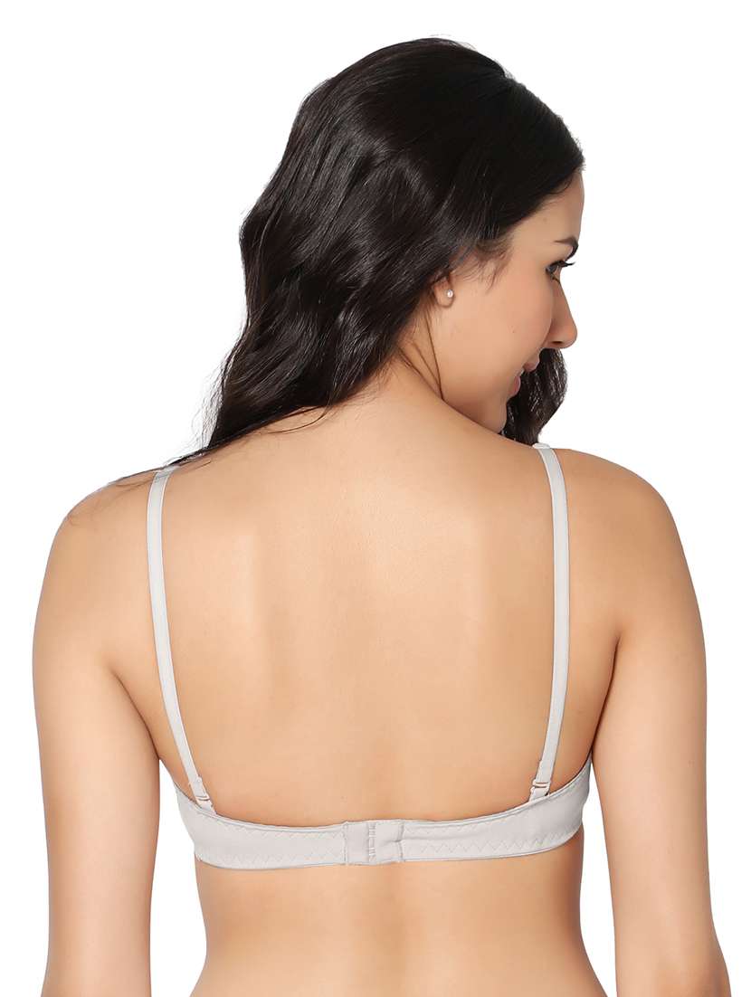 grey solid regular bra - 18430567 - Standard Image - 2