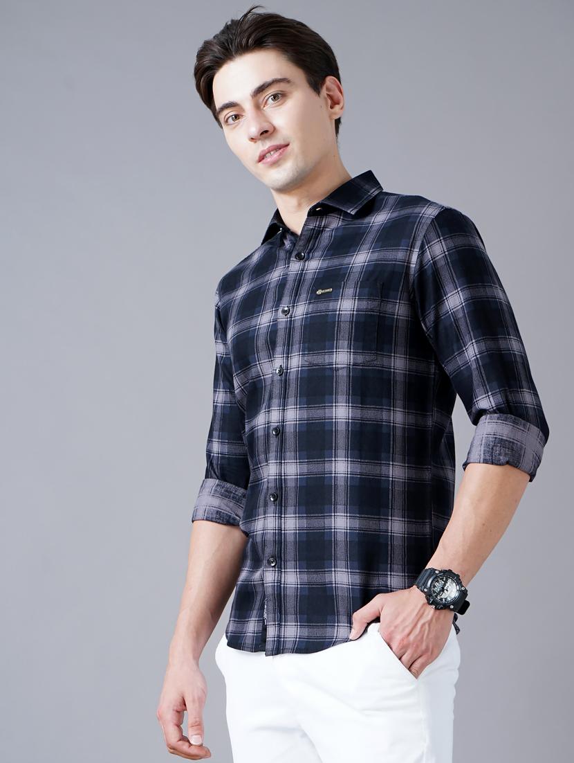 black checkered casual shirt - 18430868 - Standard Image - 2
