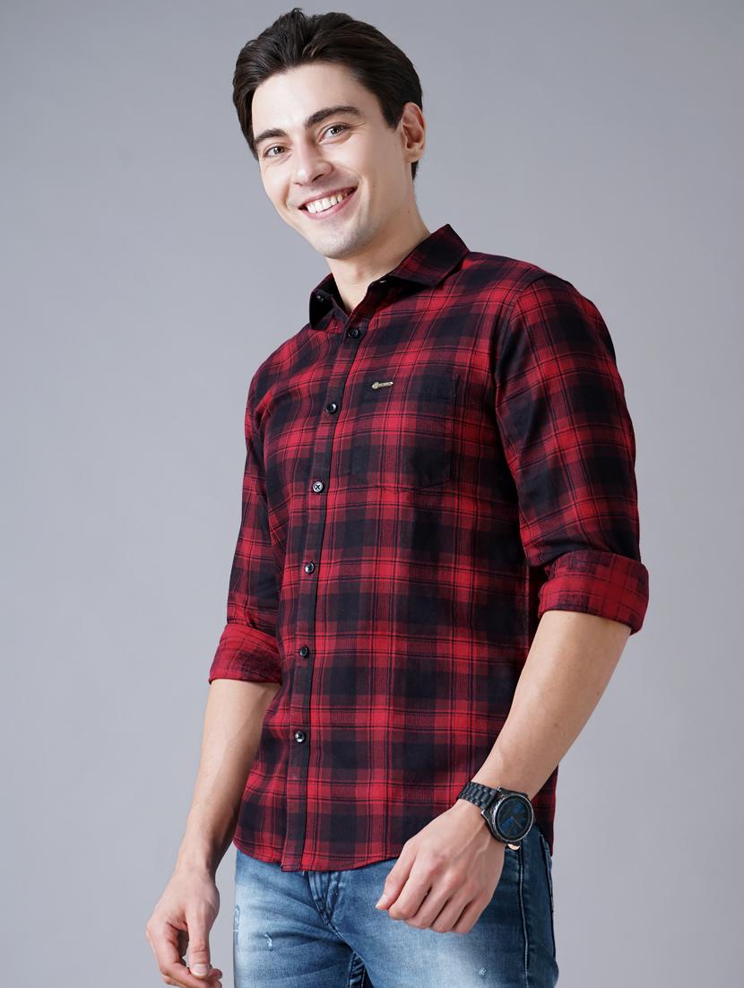 red checkered casual shirt - 18430873 - Standard Image - 2