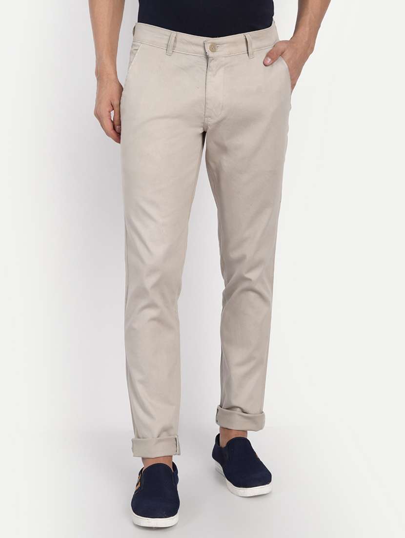 grey solid formal trouser