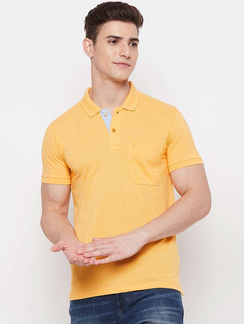 men solid short sleeve regular fit polo t-shirt