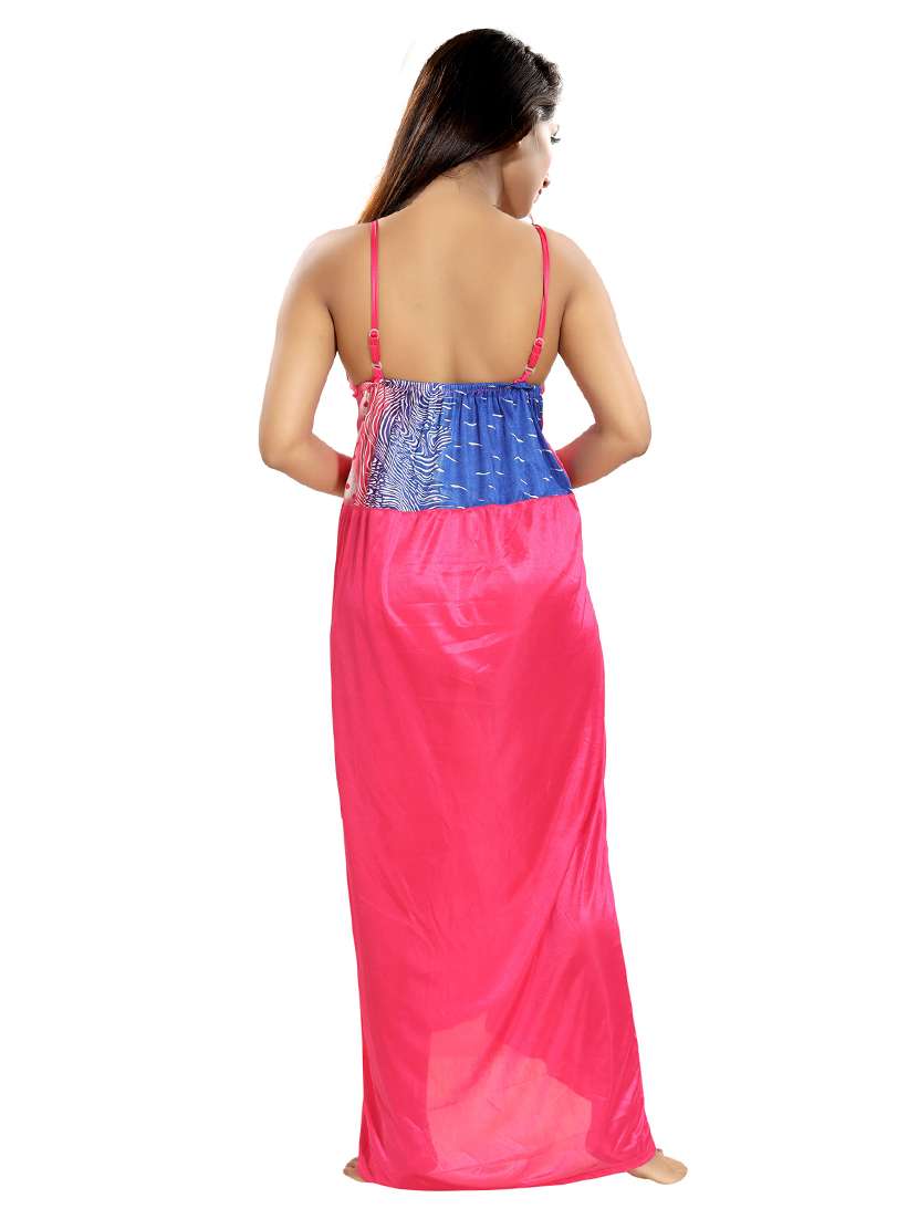multicolored printed sleepwear robe set - 18431325 - Standard Image - 2